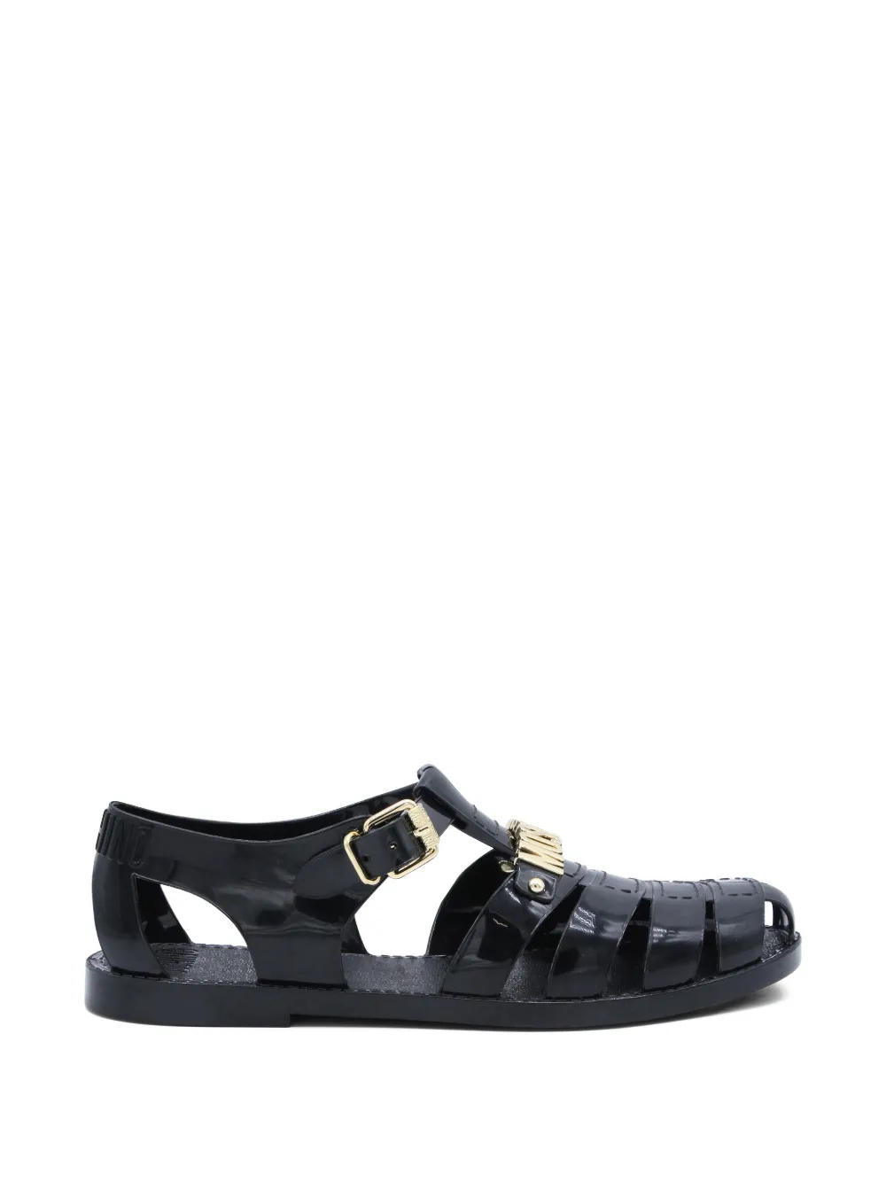 Moschino logo buckle sandals - Nero
