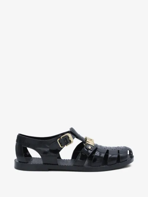 Moschino logo buckle sandals