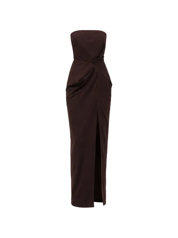 staud brown dress Staud, Joy Maxi in Earth, Size 6 Introducing the Wylie Staud V-Neck Long Dress -