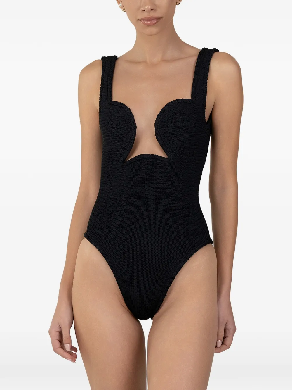  Paramidonna Luisa Textured Swimsuit - Black 