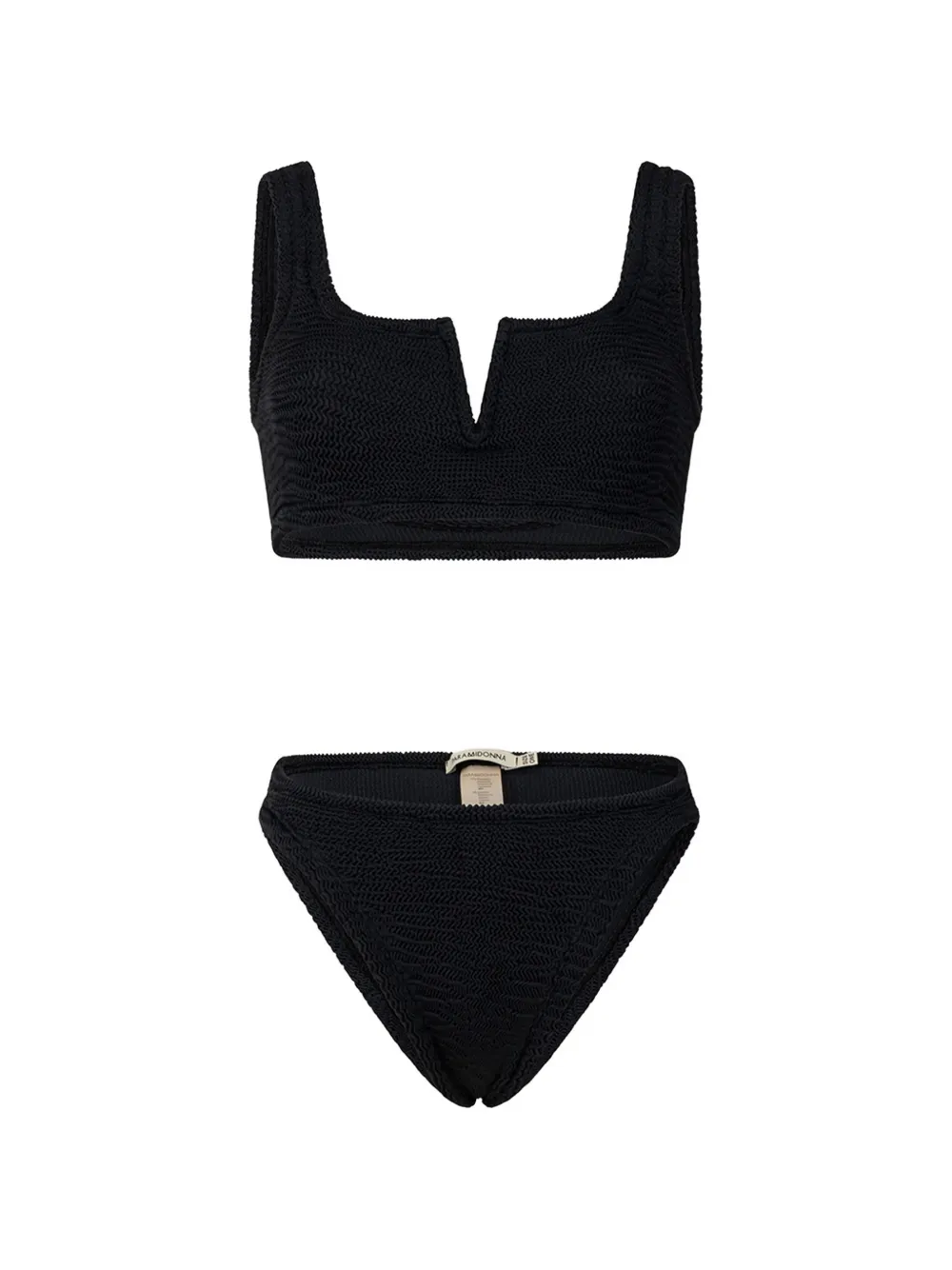 PARAMIDONNA Serena V-neck textured bikini - Nero