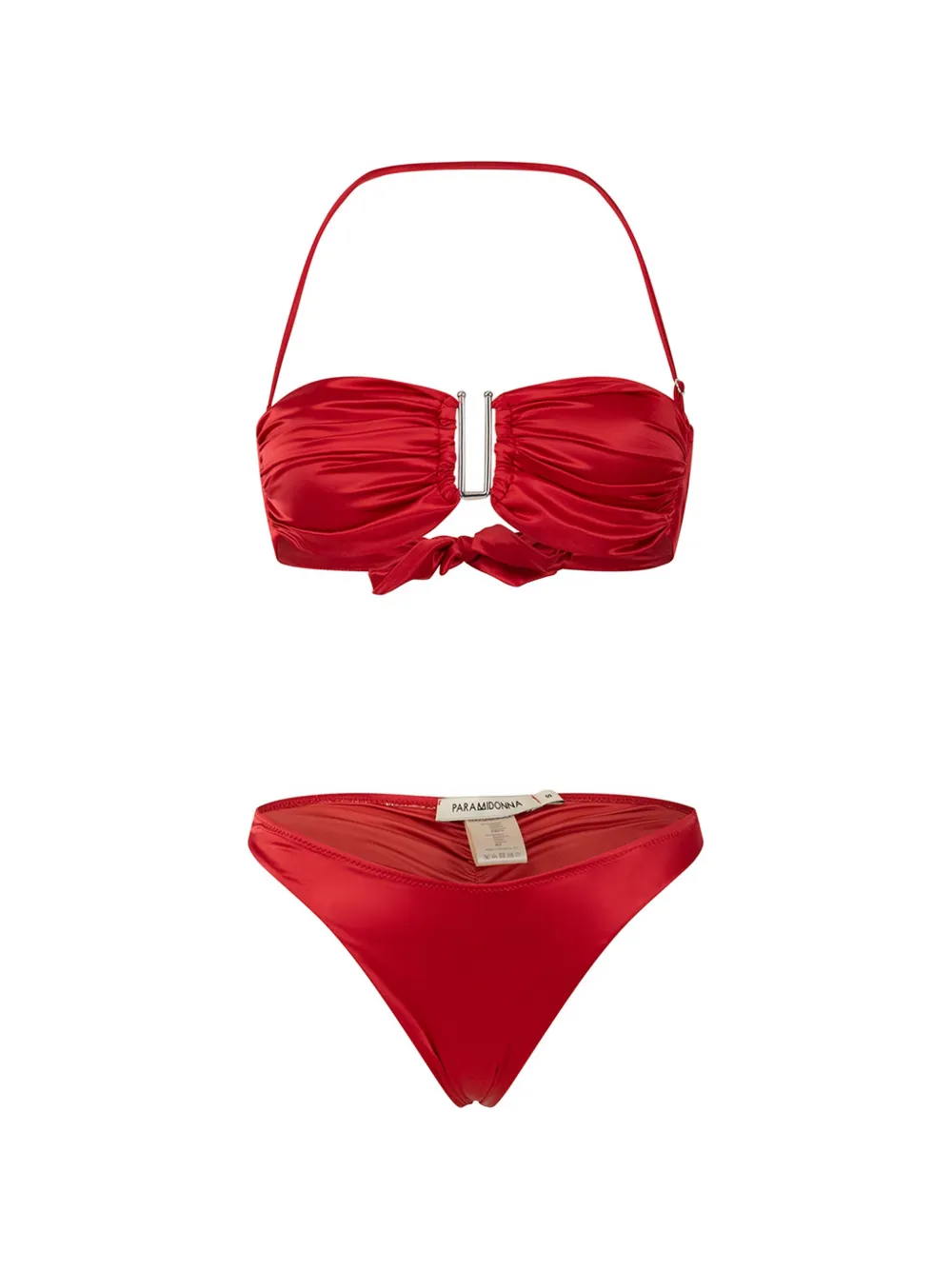 PARAMIDONNA Alice tie-detail bikini - Rosso