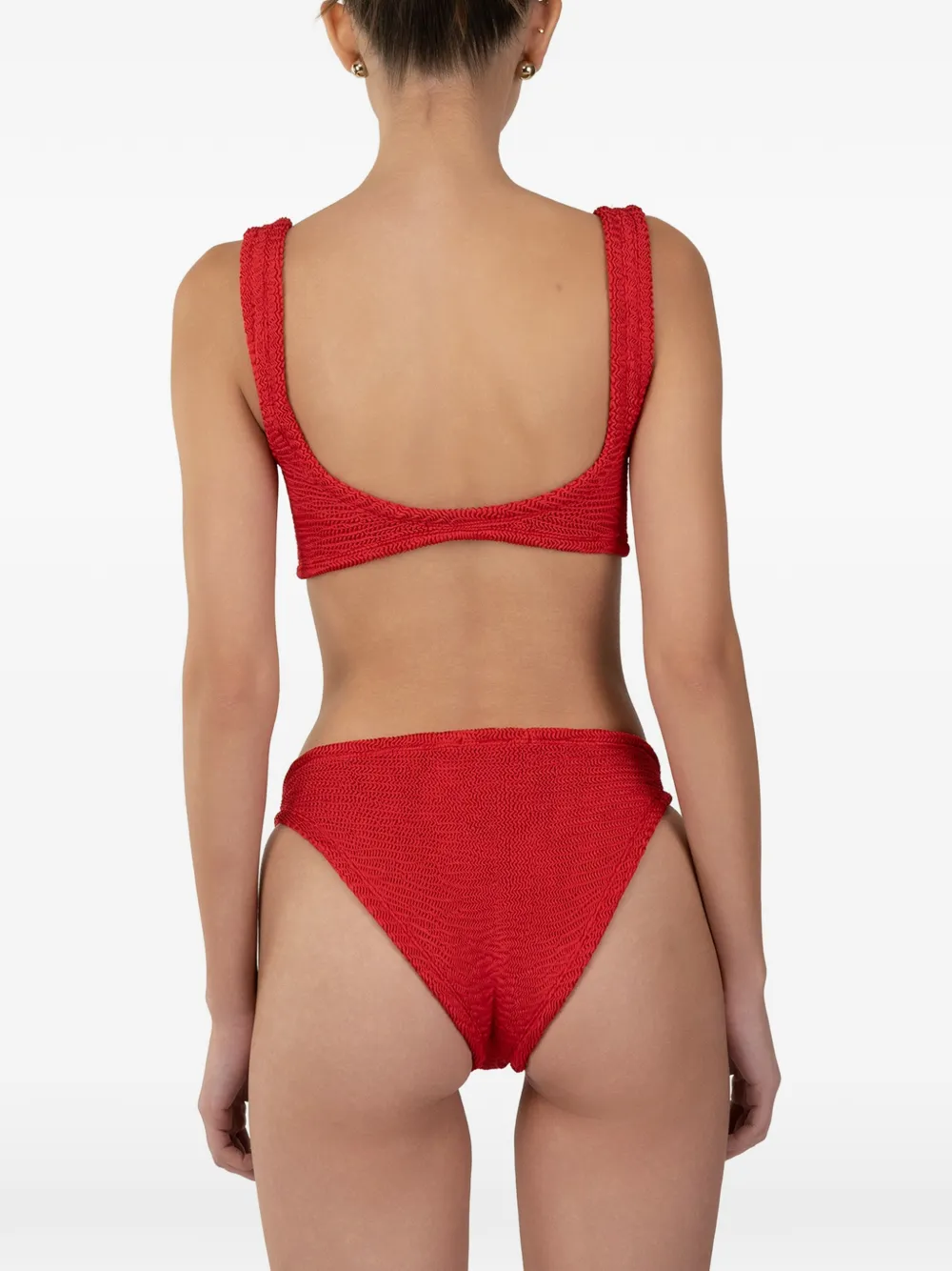 PARAMIDONNA Serena bikini met textuur en V-hals Rood