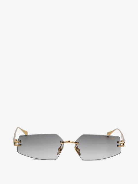 Cazal Rahmenlose Sonnenbrille mit eckigen Gläsern