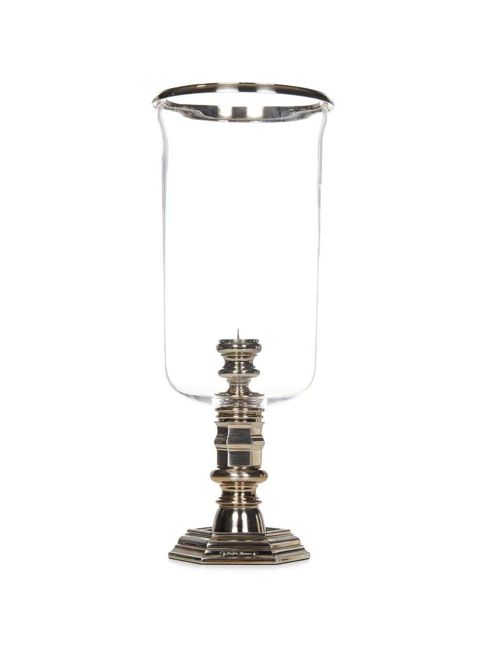 Ralph Lauren Home hexagonal base glass hurricane - Oro