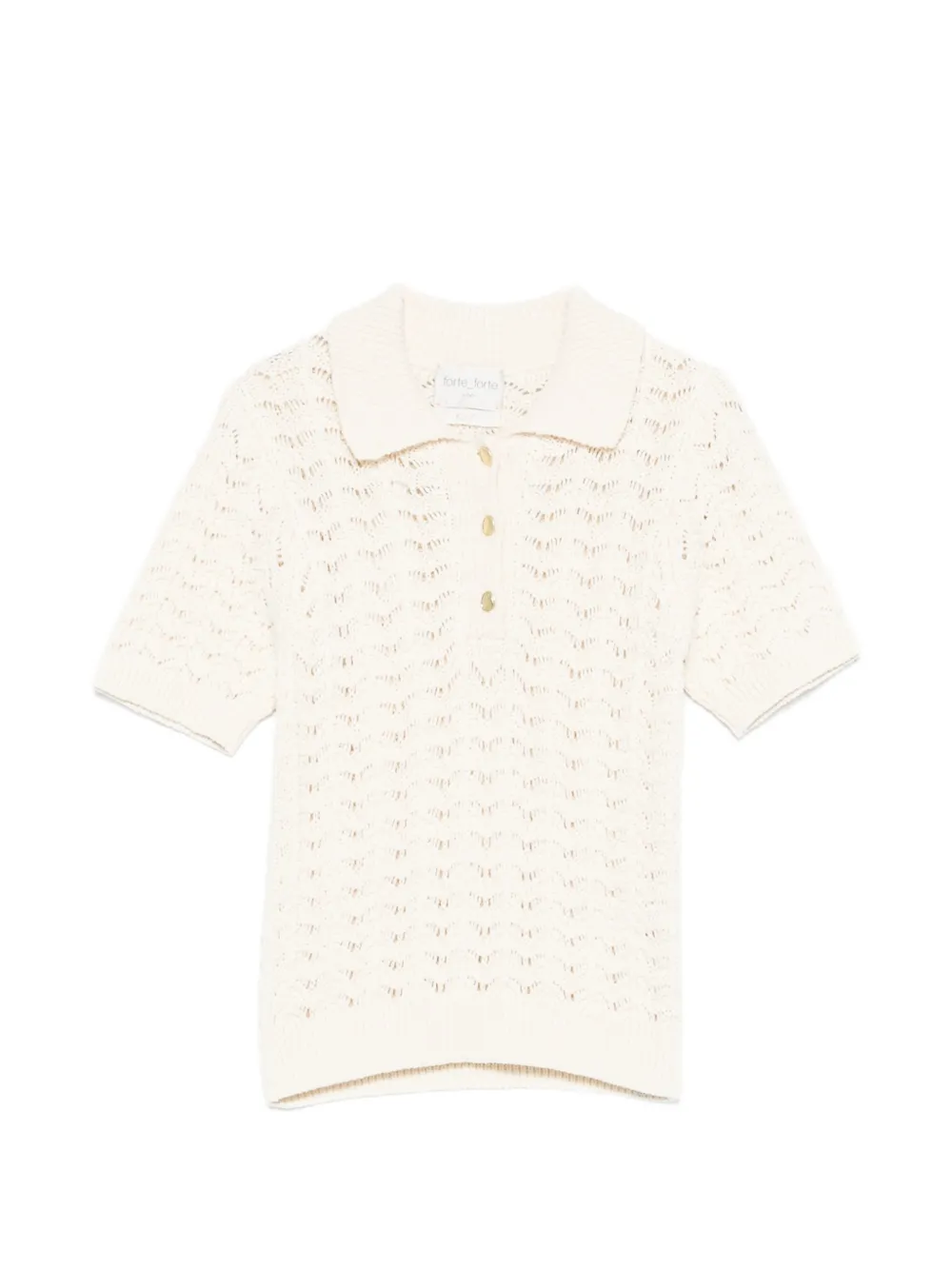 Forte Forte openwork polo shirt - Toni neutri