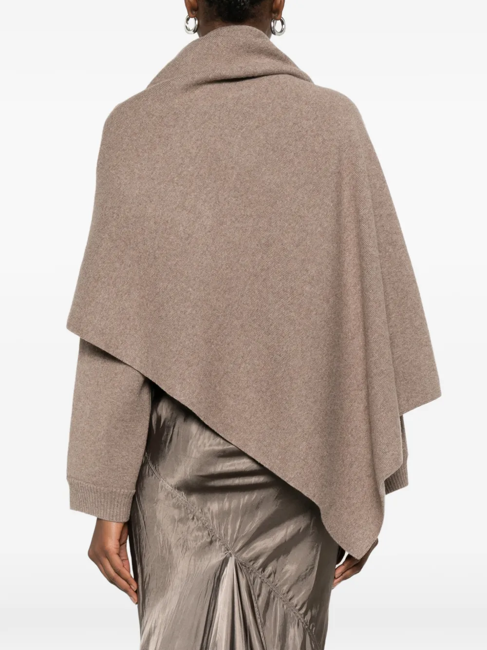 Magda Butrym Gedrapeerde wollen poncho Beige