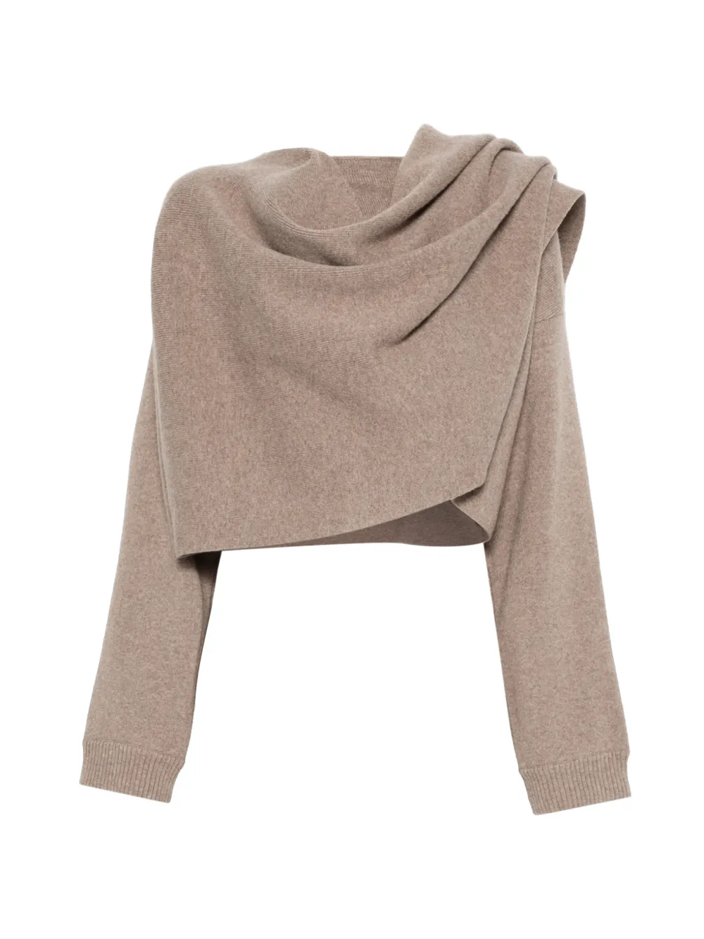 Magda Butrym draped long-sleeve cardigan - Toni neutri