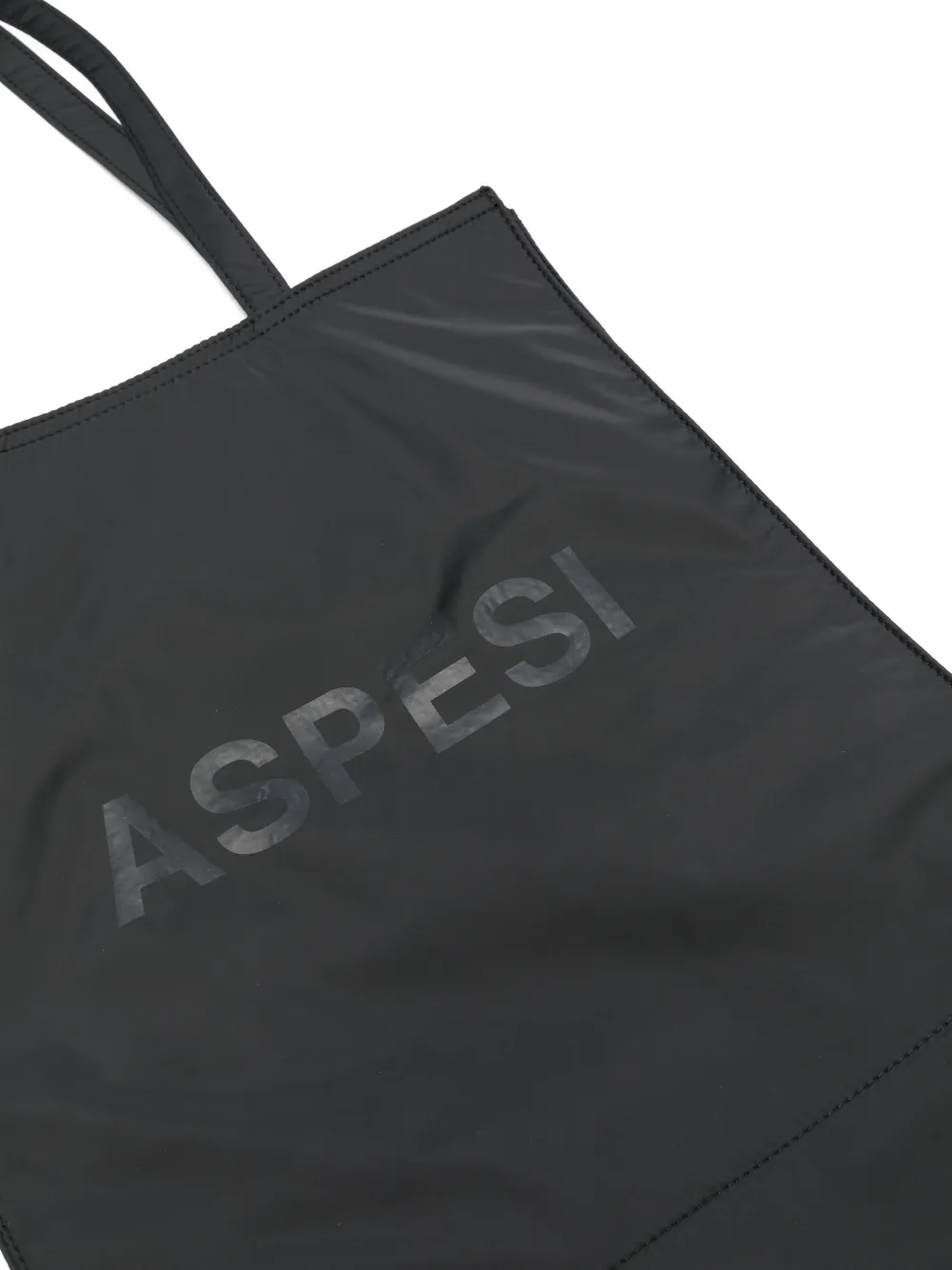 ASPESI Shopper met logoprint Zwart