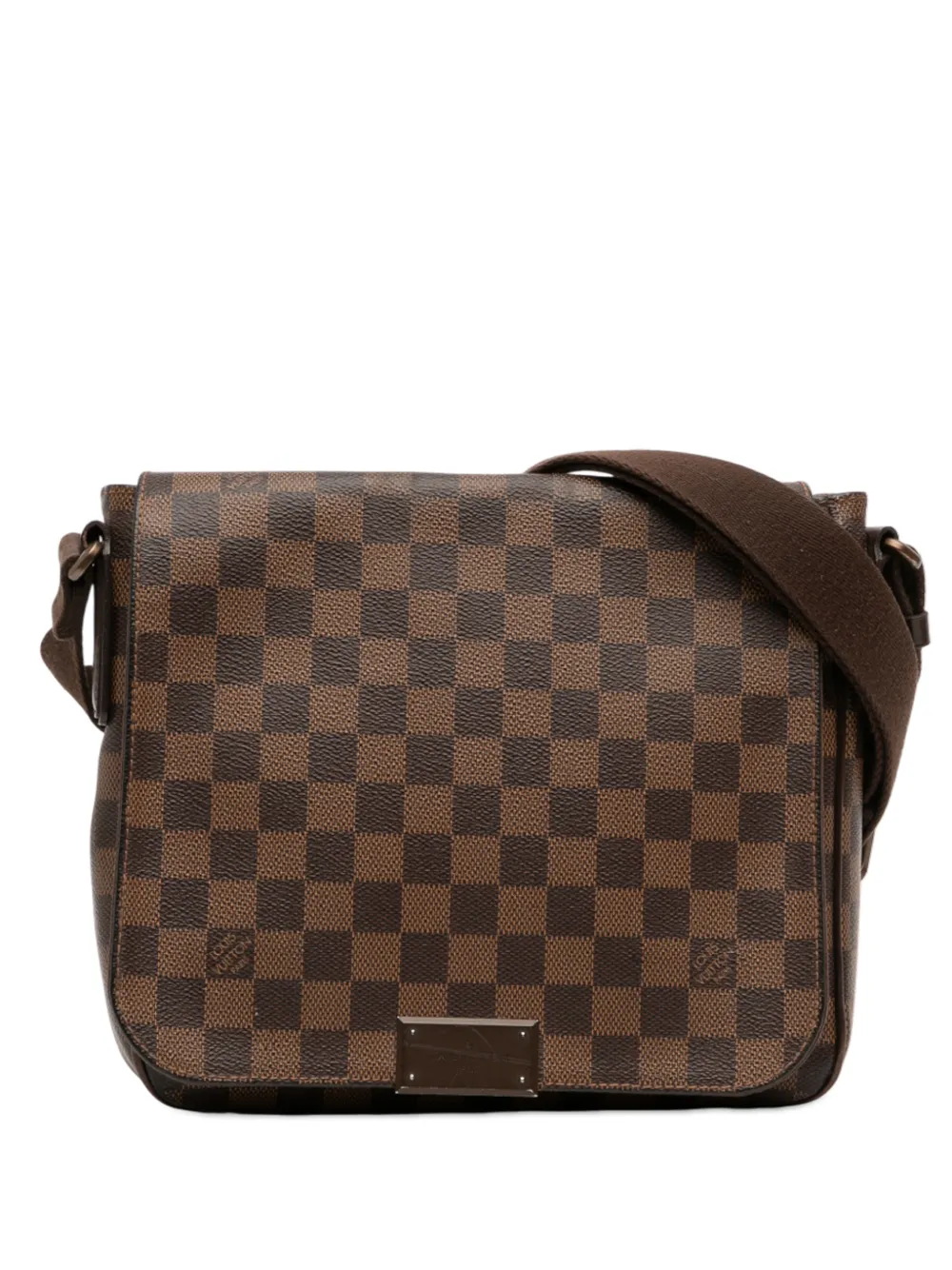 Louis Vuitton Pre-Owned Borsa a tracolla District MM in tela Damier Ebène 2016 - Marrone