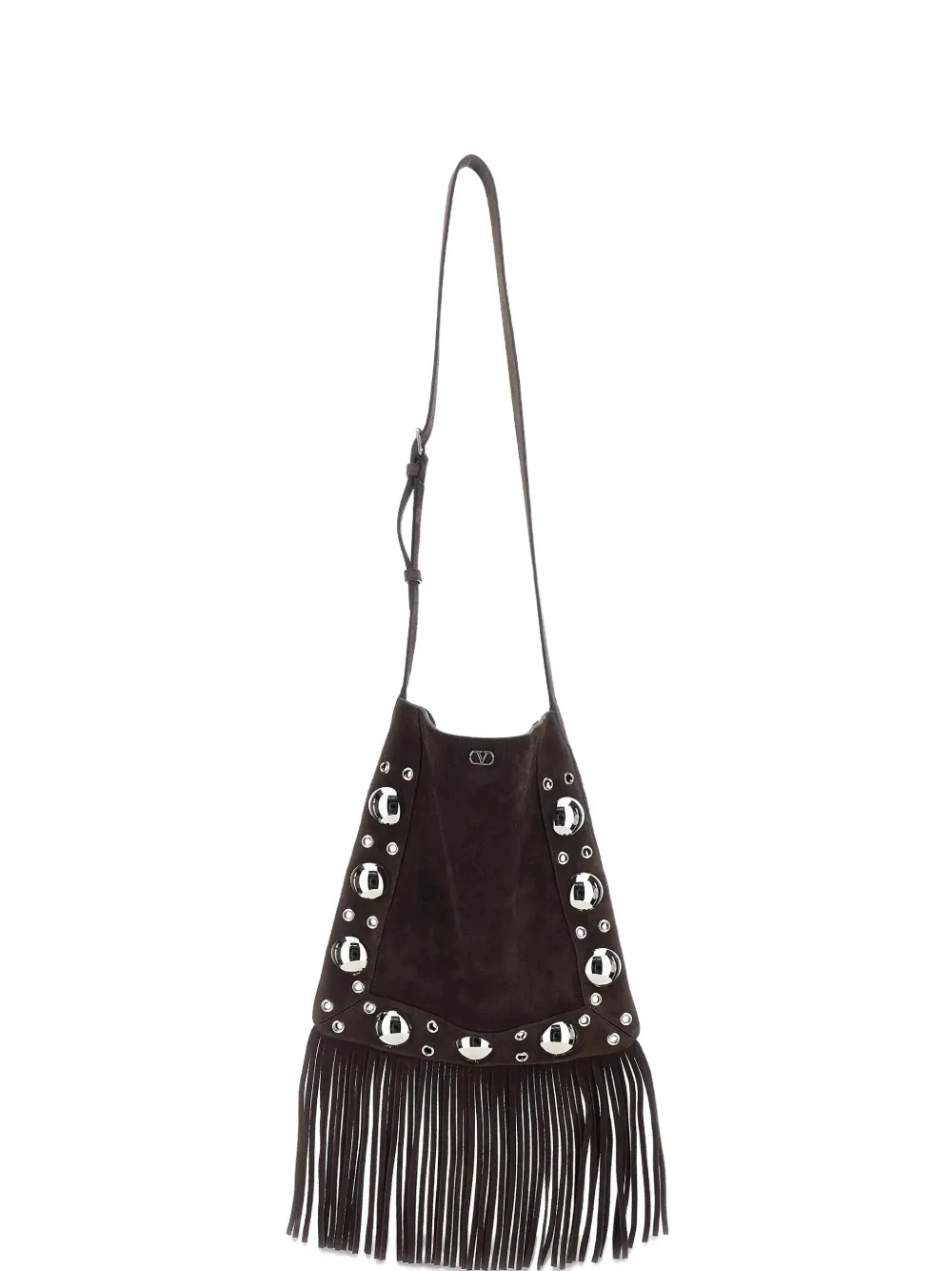 Valentino Garavani fringed shoulder bag - Marrone