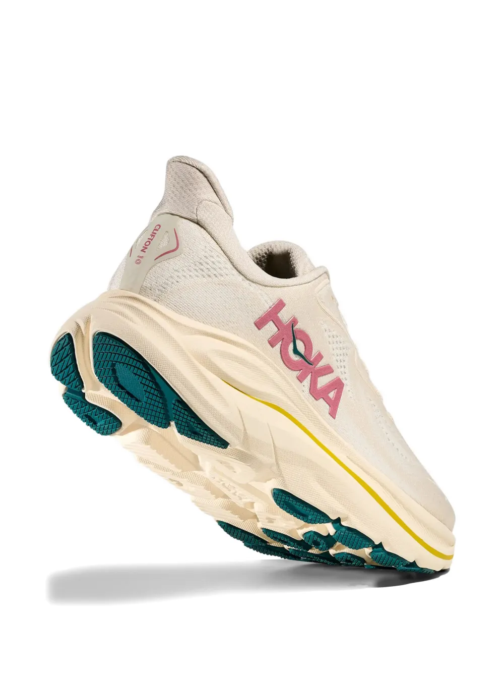 HOKA Clifton 10 sneakers met logodetail Beige