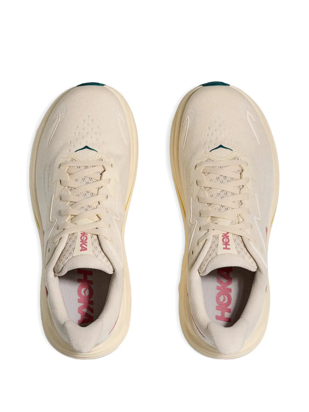 HOKA Clifton 10 sneakers met logodetail Beige