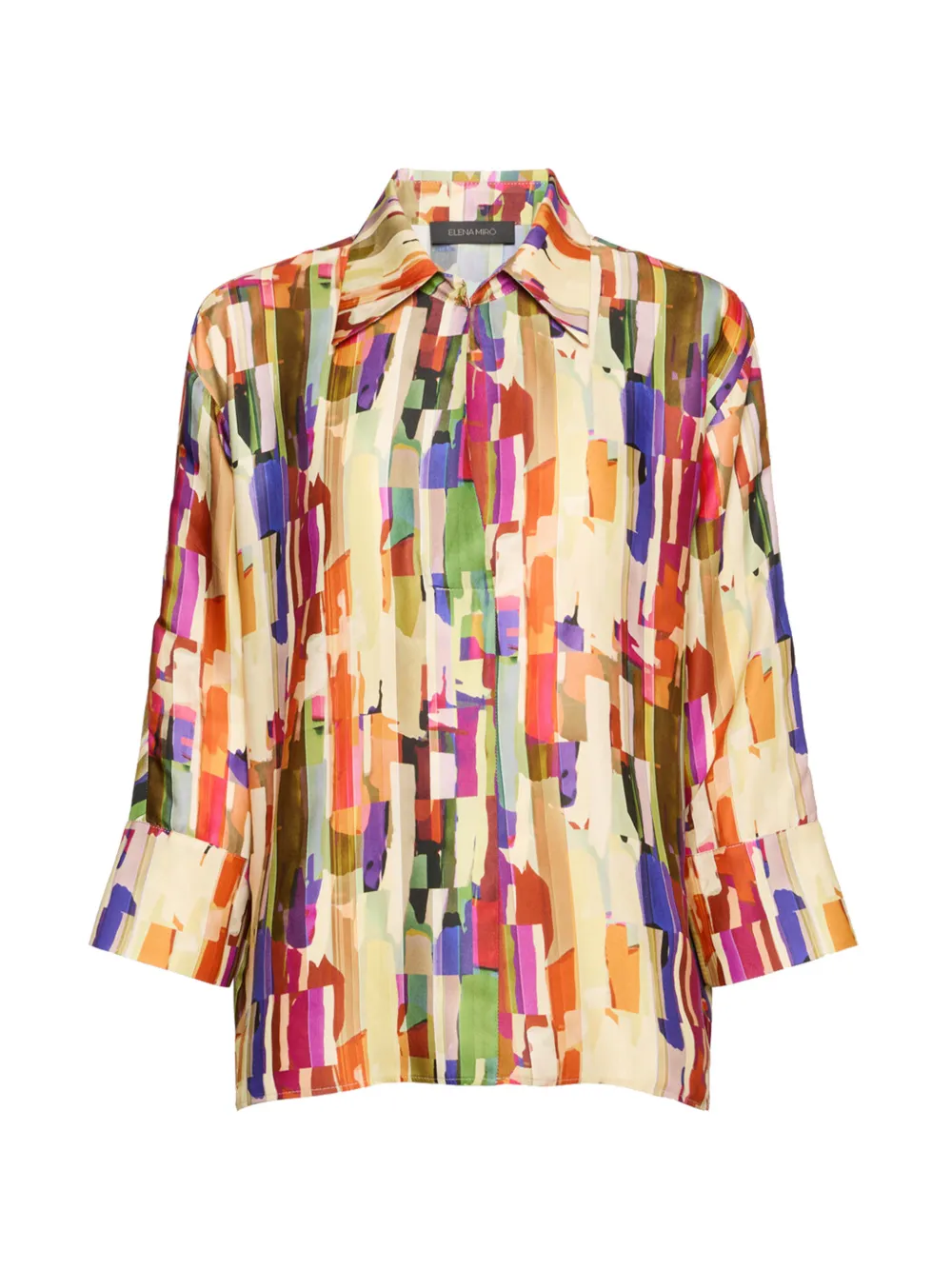 ELENA MIRO` printed shirt - Toni neutri