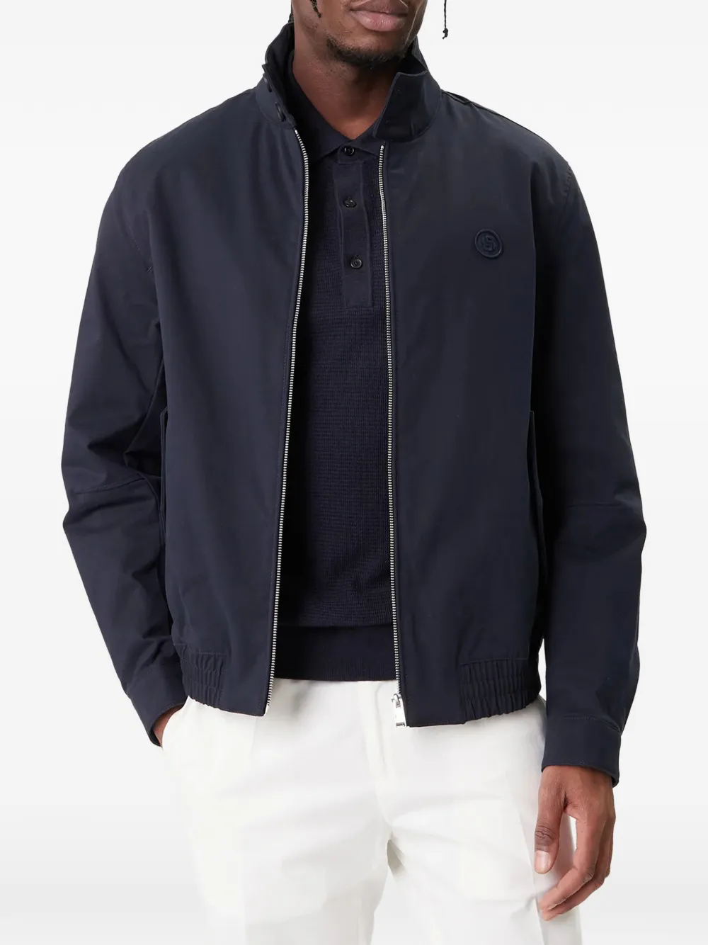 BOSS H Coiner zip cotton jacket - Blue