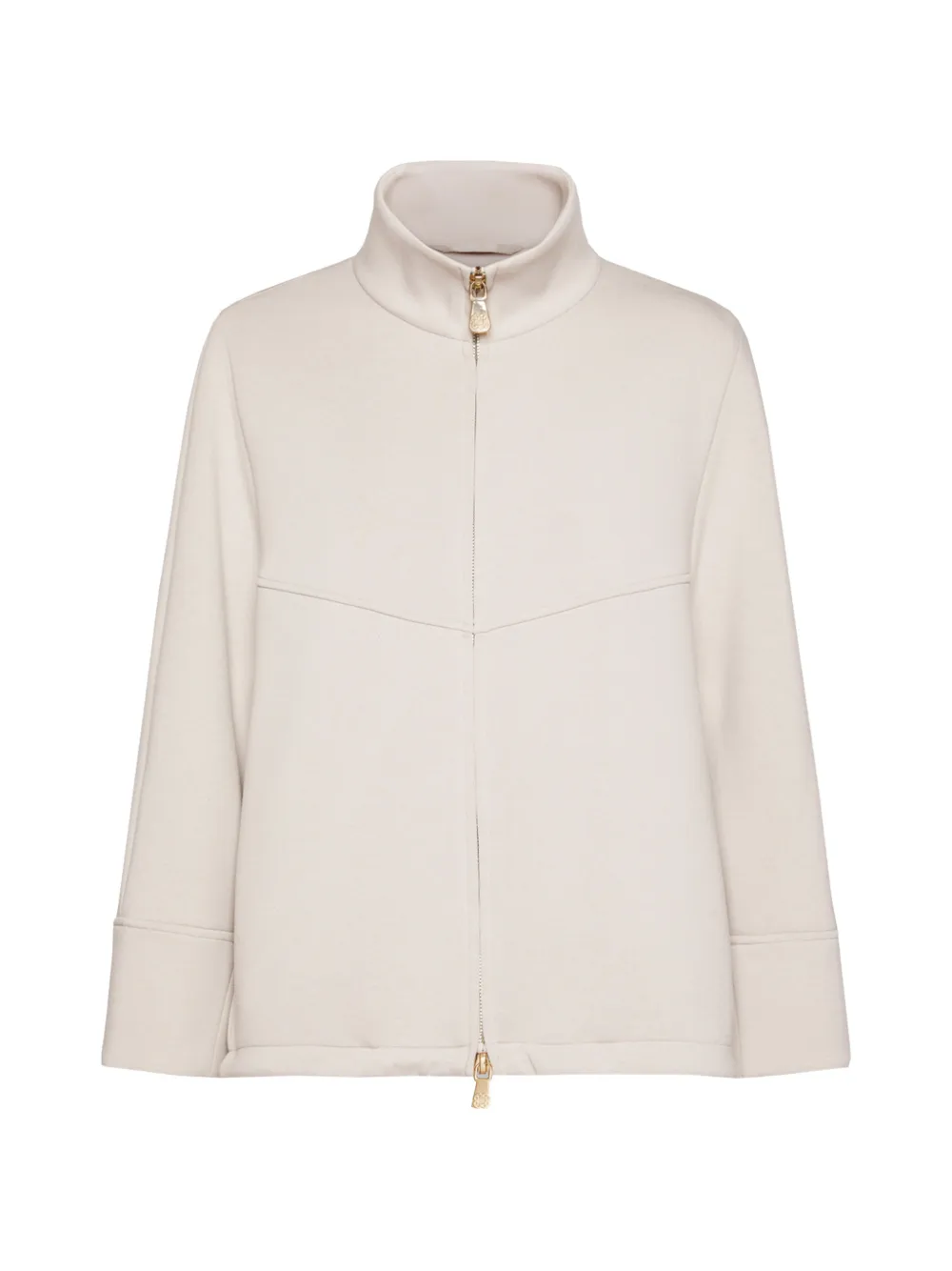 ELENA MIRO` zip collar jacket - Toni neutri