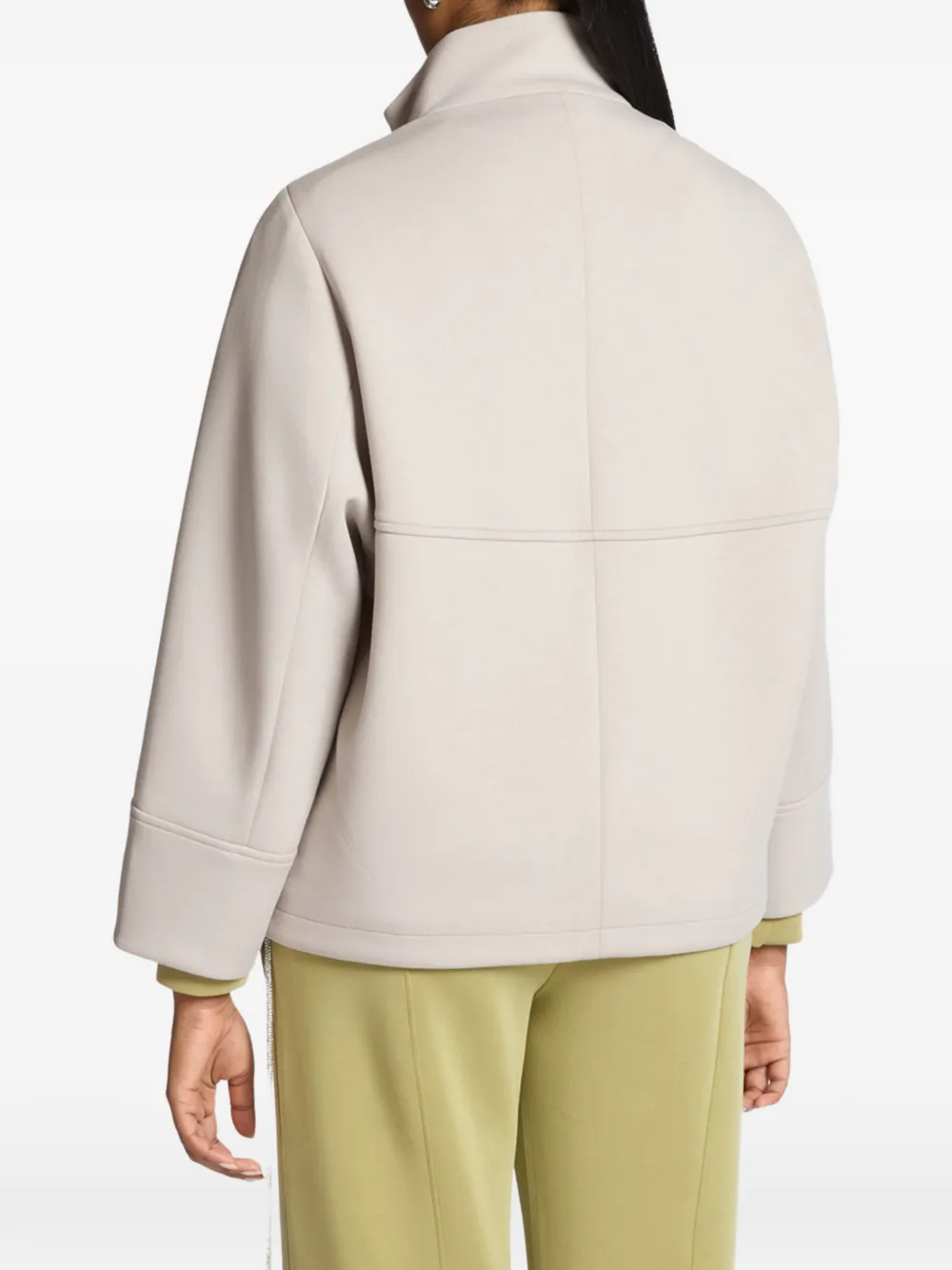  Elena Miro` Zip Collar Jacket - Neutrals 
