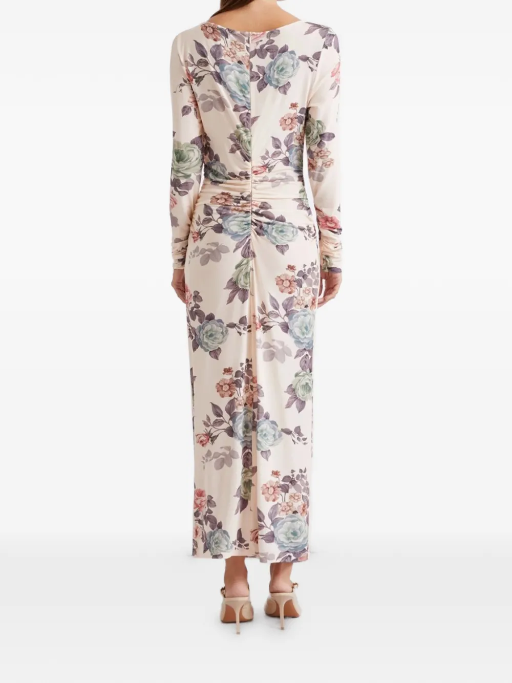  Marella Floral-print Maxi Dress Set (set Of Two) - Neutrals 