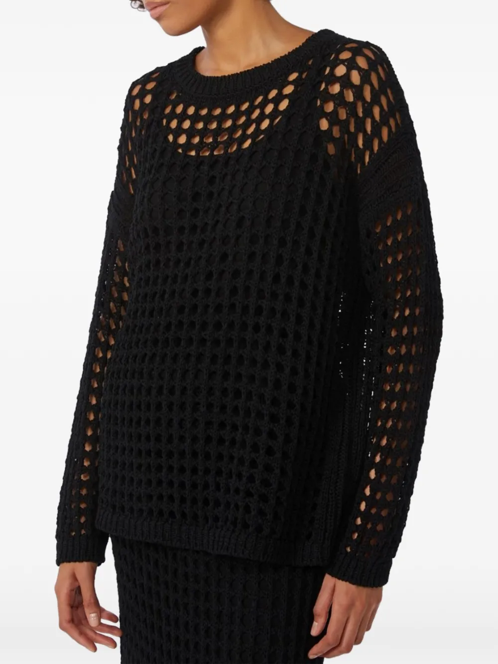 Max Mara Opengebreide trui Zwart