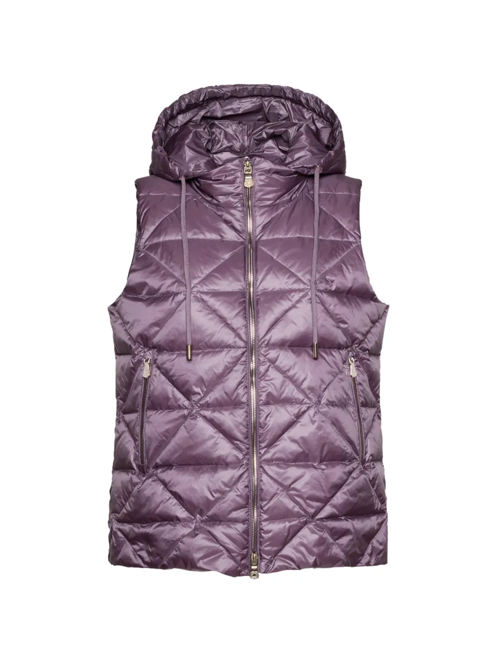 ELENA MIRO` zip-up gilet - Purple
