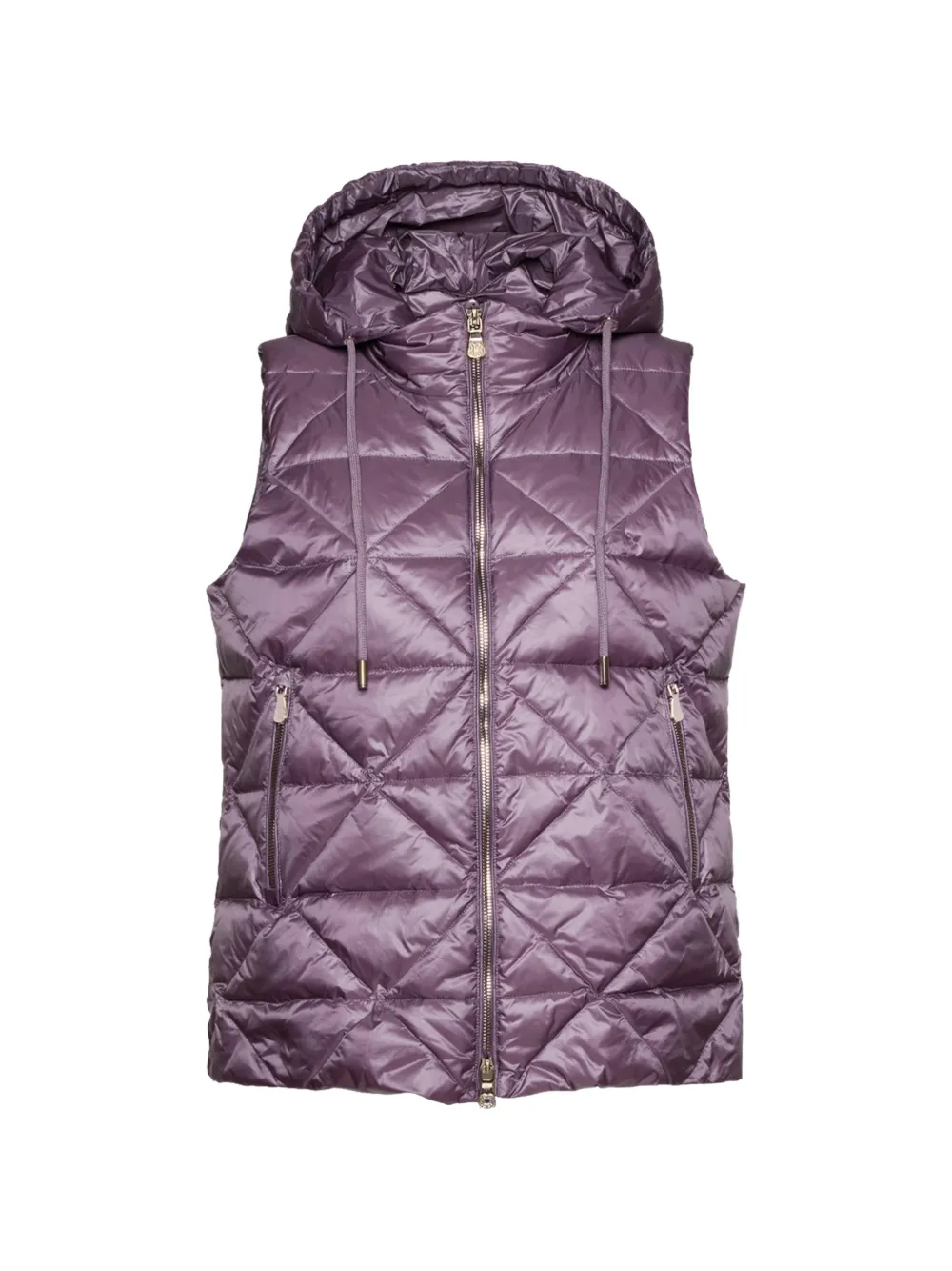 ELENA MIRO` zip-up gilet - Viola