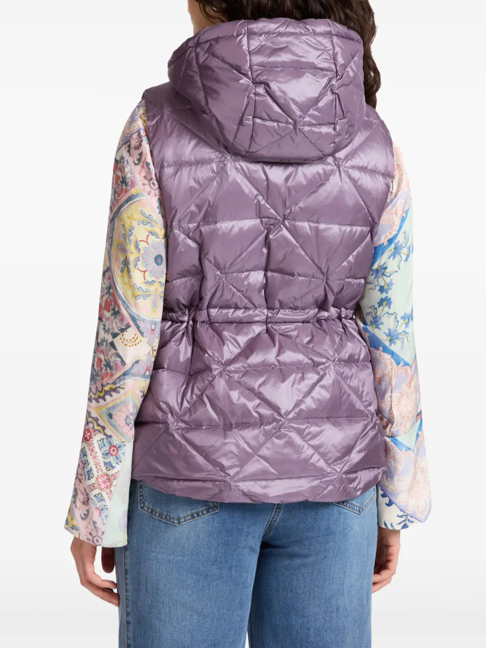  Elena Miro` Zip-up Gilet - Purple 