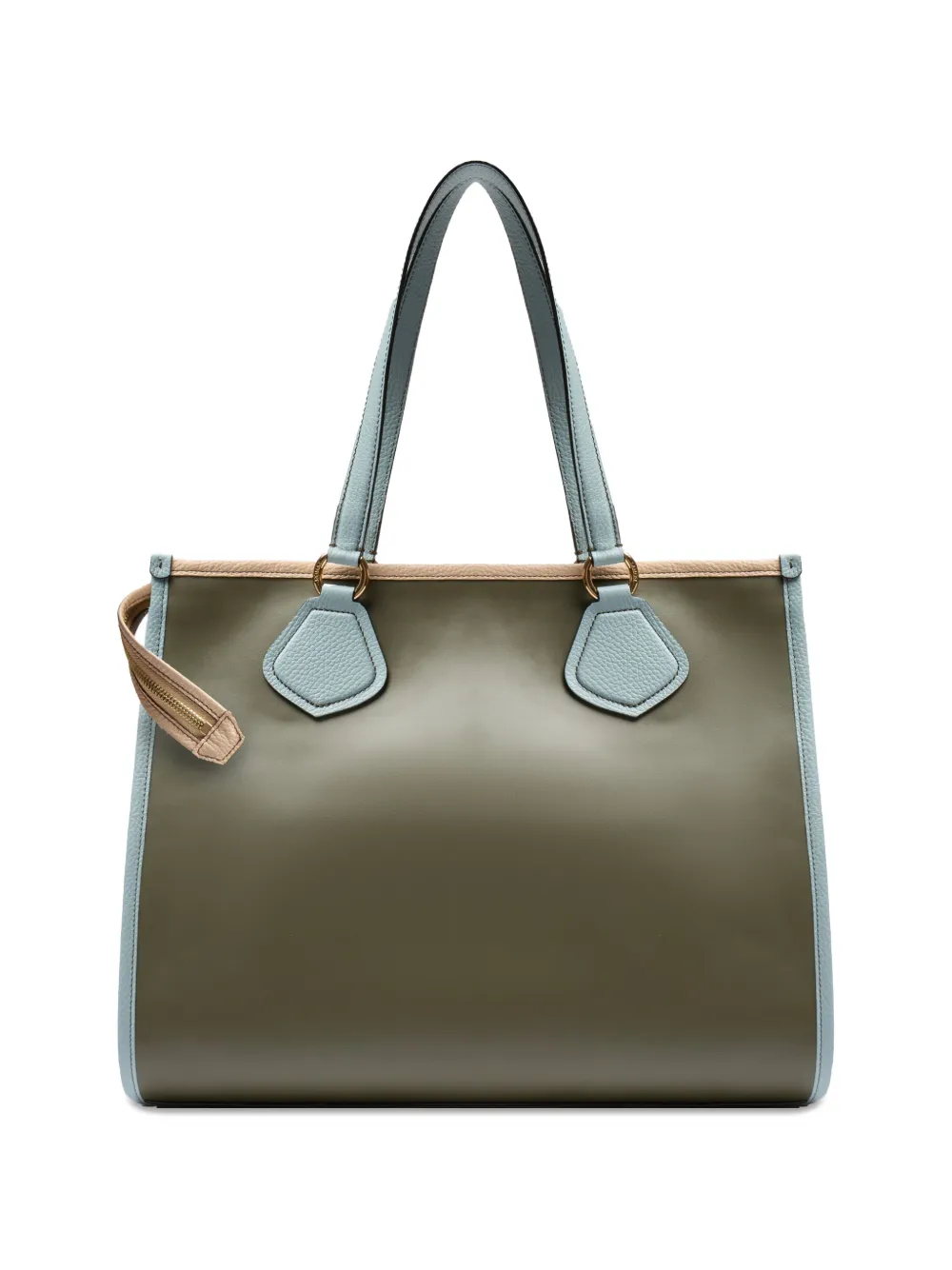  Lancel Logo Zip Tote Bag - Green 