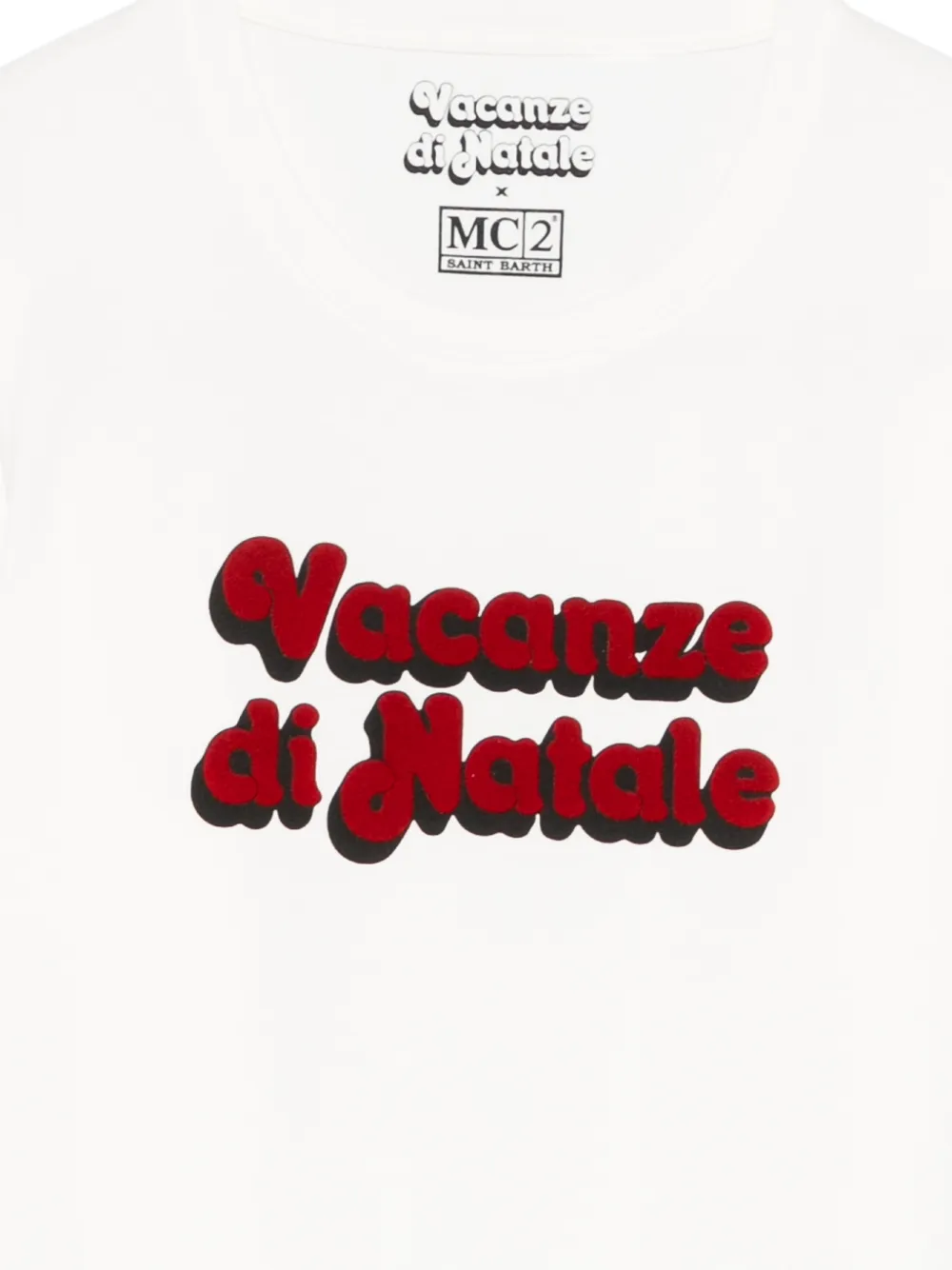  Mc2 Saint Barth Logo Flock T-shirt - White 