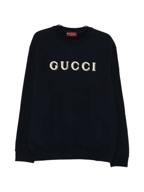 Gucci log-detail crew-neck sweater