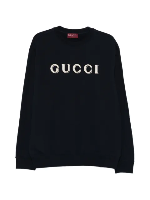 Gucci log-detail crew-neck sweater