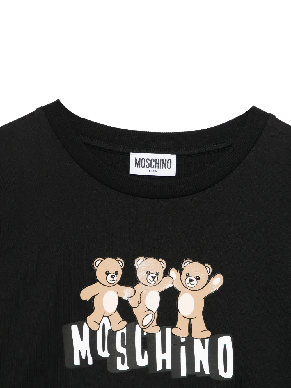  Moschino Kids Teddy-graphic T-shirt - Black 