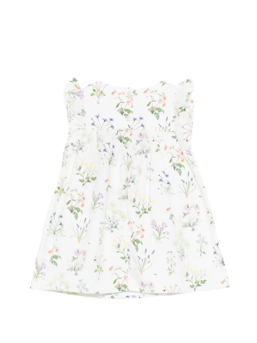 Molo Cacao jurk met ruches en bloemenprint Beige