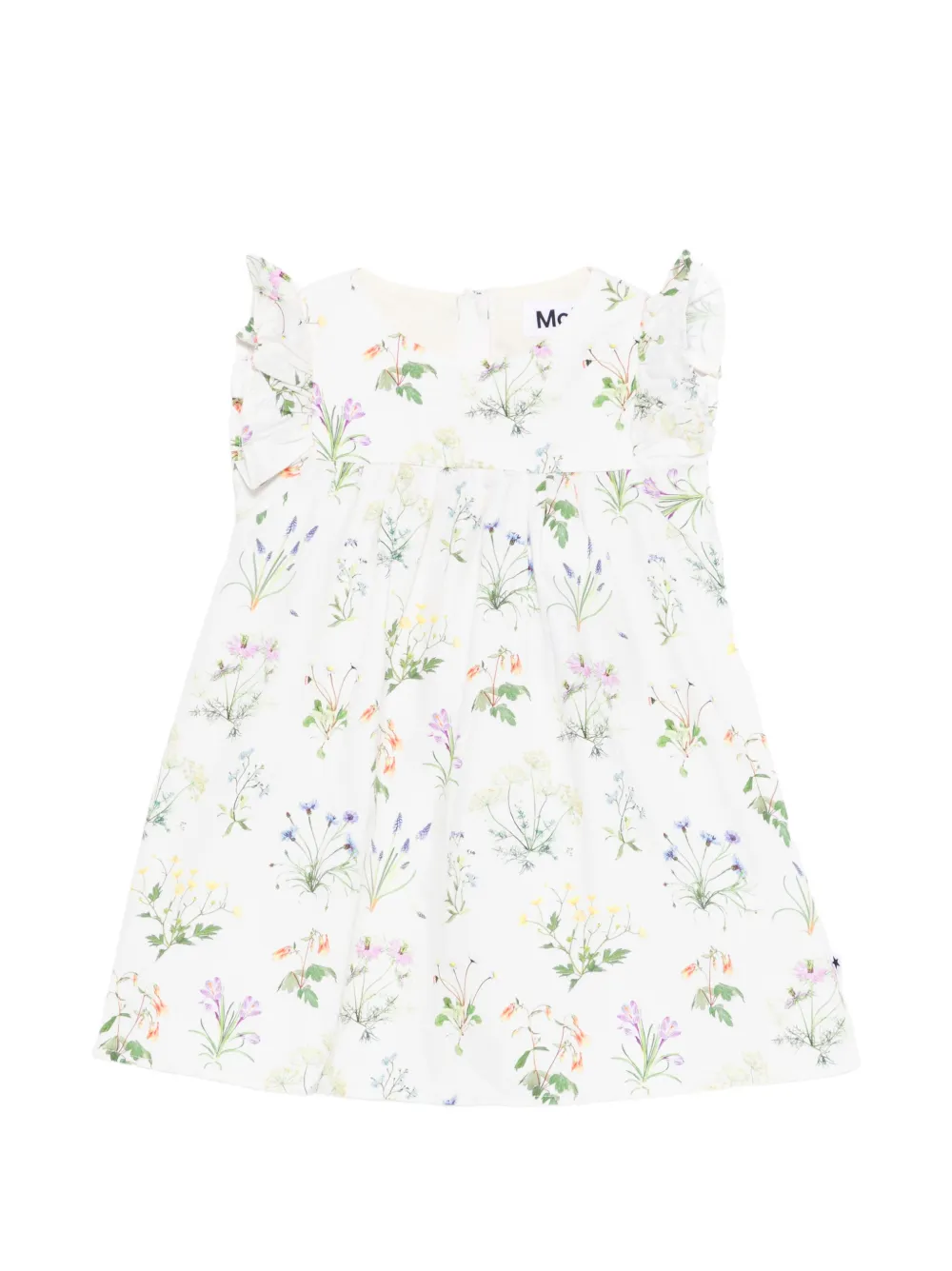 Molo Cacao ruffled floral dress - Neutrals