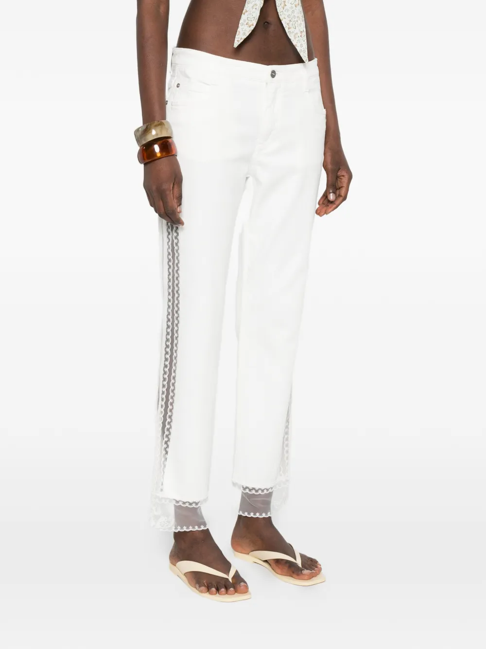  Ermanno Scervino Jean Bordé De Dentelle - Blanc 