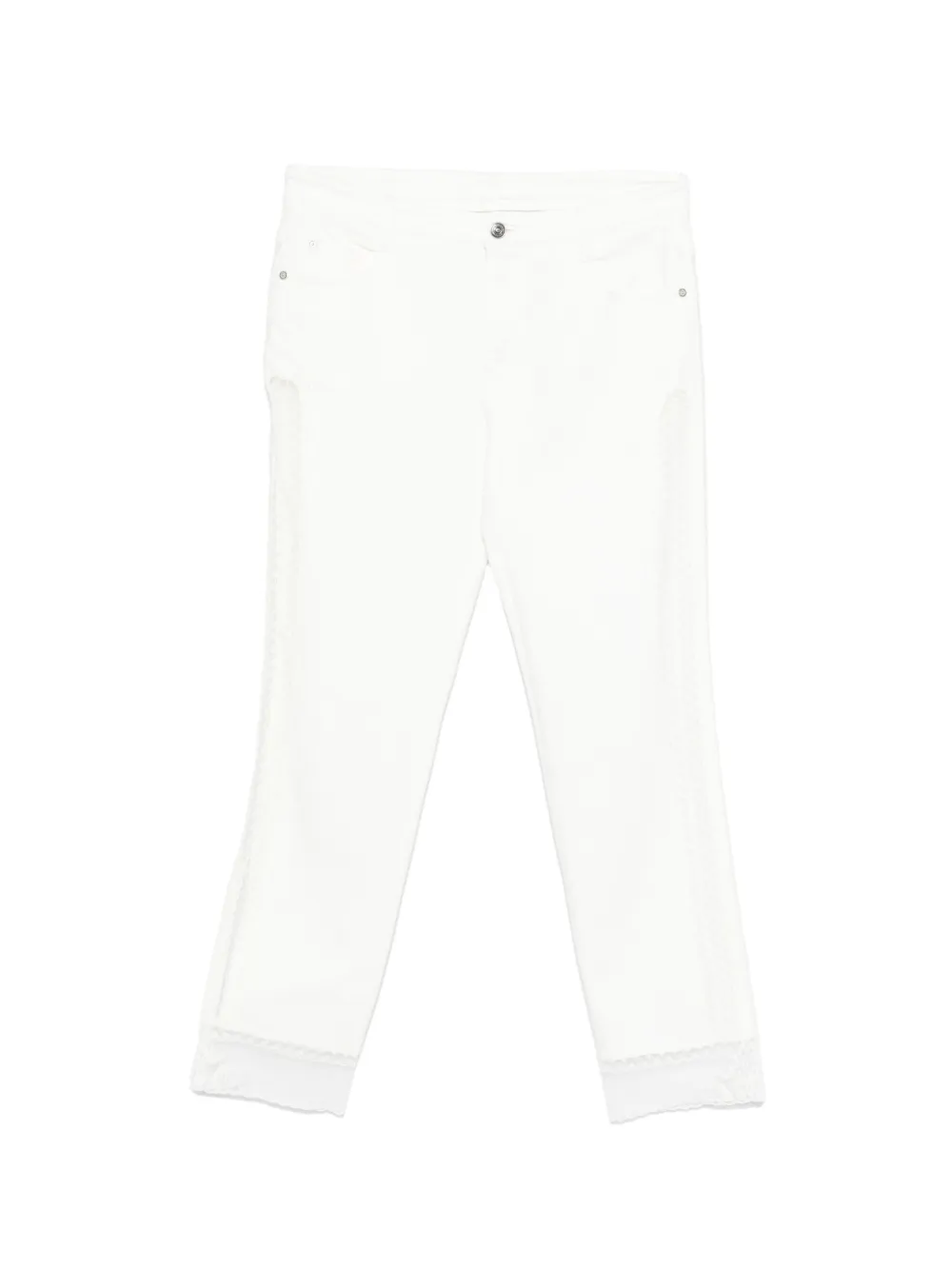 Ermanno Scervino lace-trim jeans - Bianco