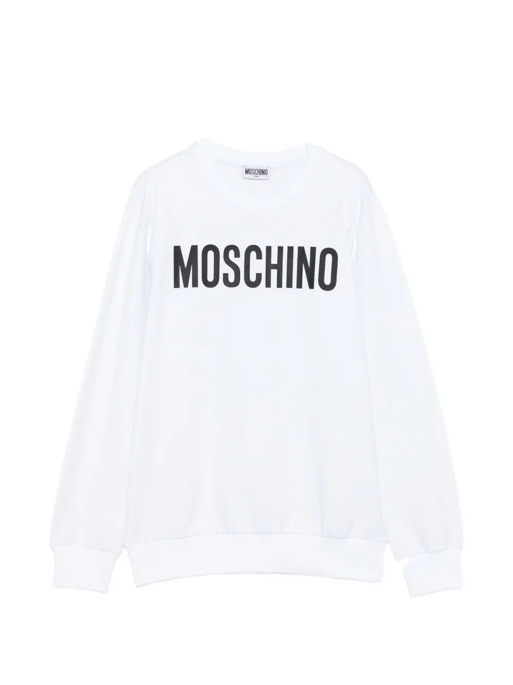 Moschino Kids logo-print crew-neck sweatshirt - Bianco