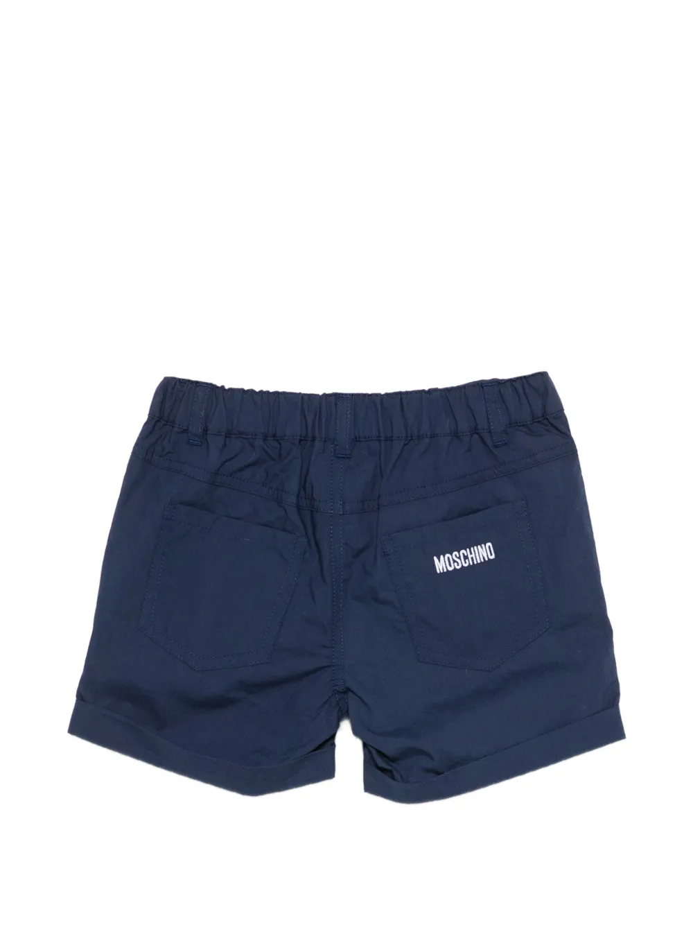 Moschino Kids Shorts met elastische taille Blauw