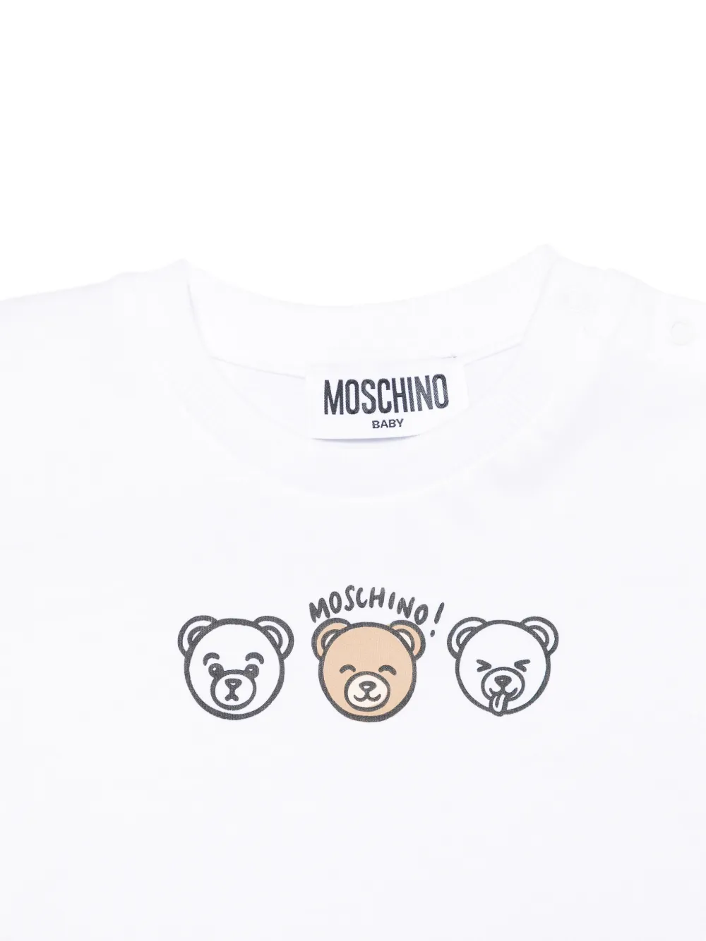 Moschino Kids Gestreept T-shirt en shorts Blauw