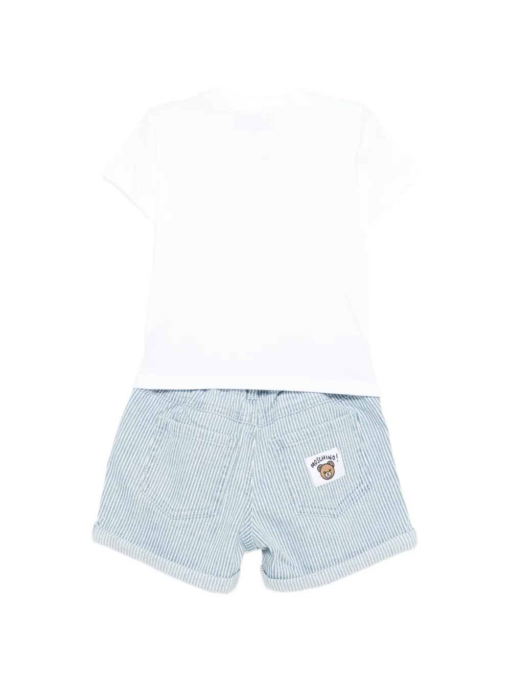 Moschino Kids ストライプ Tシャツ＆ショートパンツ セット | ブルー