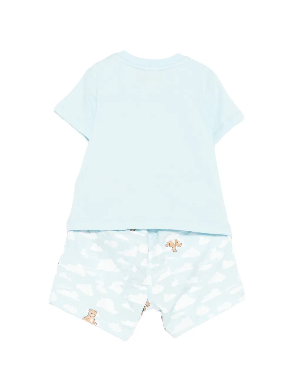Moschino Kids Babypakje en T-shirt set met beerprint Blauw