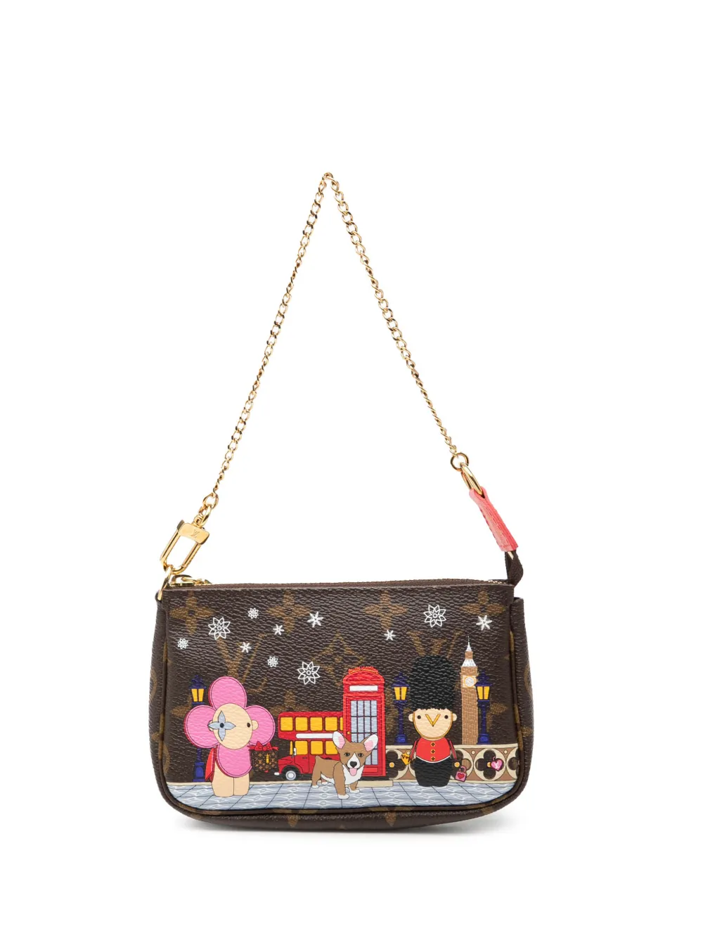 Louis Vuitton Pre-Owned 2021 Monogram Vivienne in London Mini Pochette Accessoires handbag - Marrone