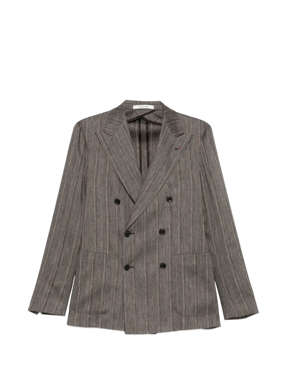 Tagliatore pinstripe double-breasted suit - Braun