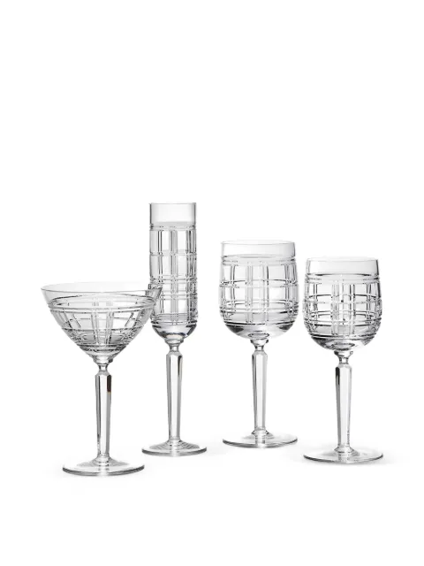 Ralph Lauren Home etched tartan wine glass