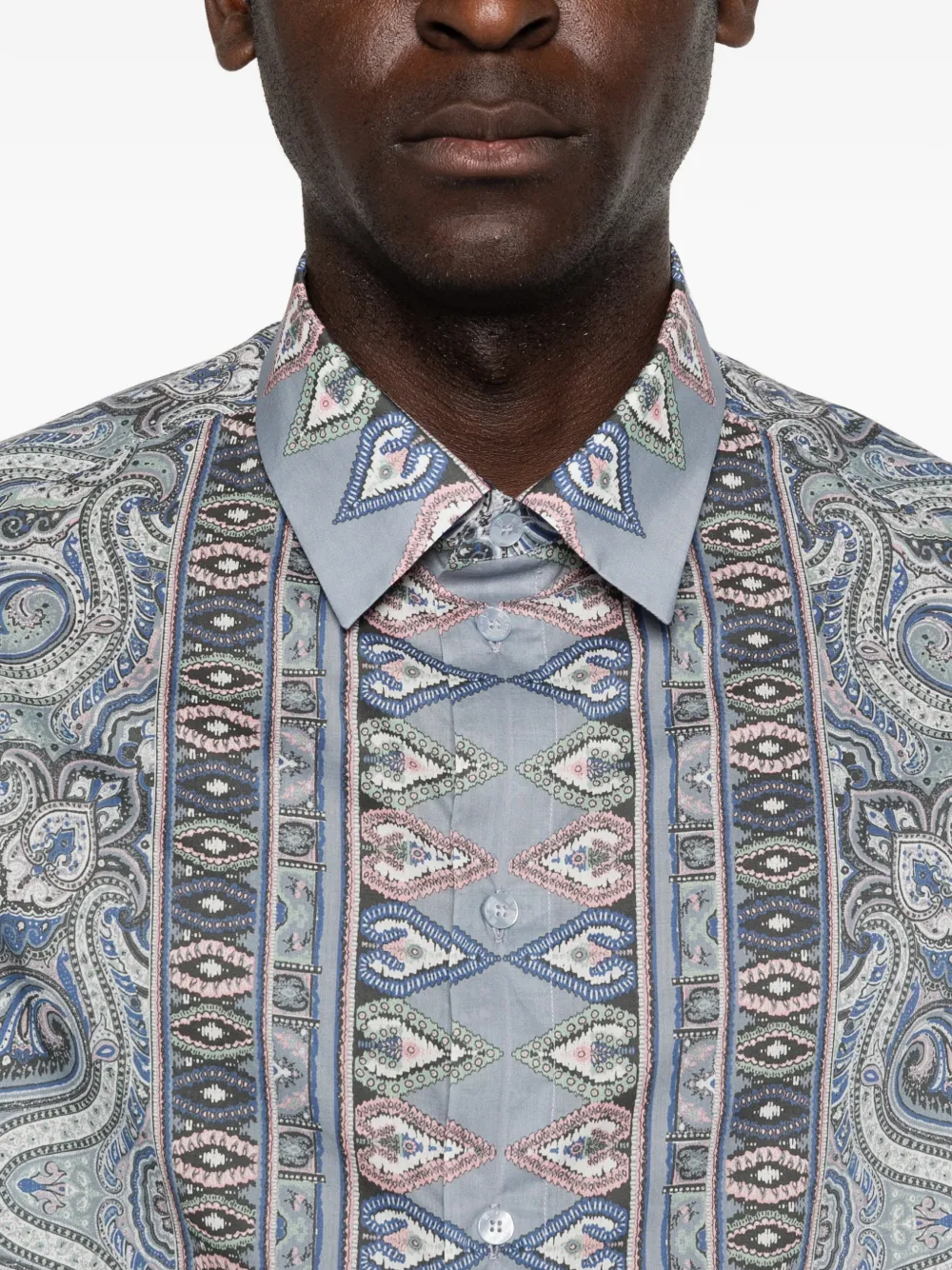 ETRO Overhemd met paisley-print Blauw