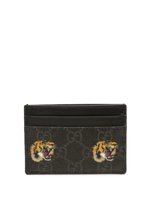 Gucci Pre-Owned 2000-2015 GG Supreme Tiger card holder