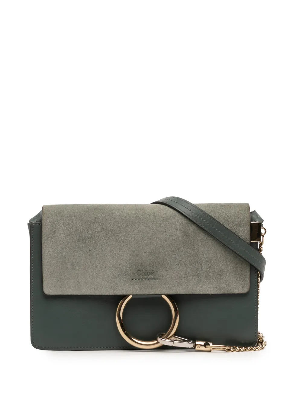 Chloé Pre-Owned Borsa a tracolla Faye piccola in pelle di vitello e pelle scamosciata 2017 - Blu