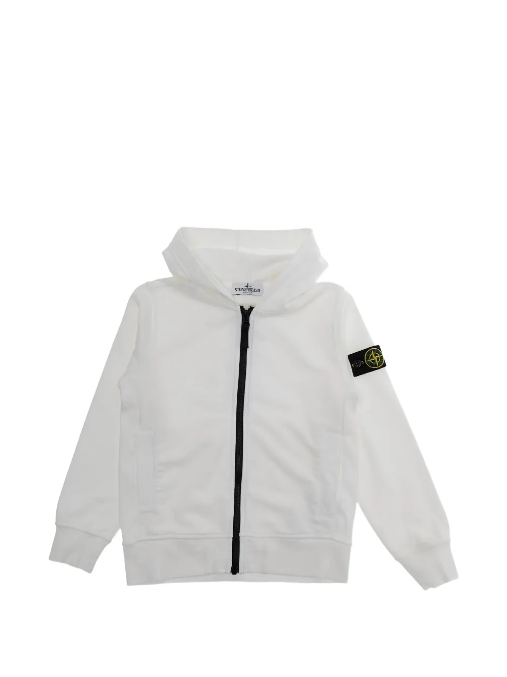 Stone Island Junior zip-up hoodie - Bianco