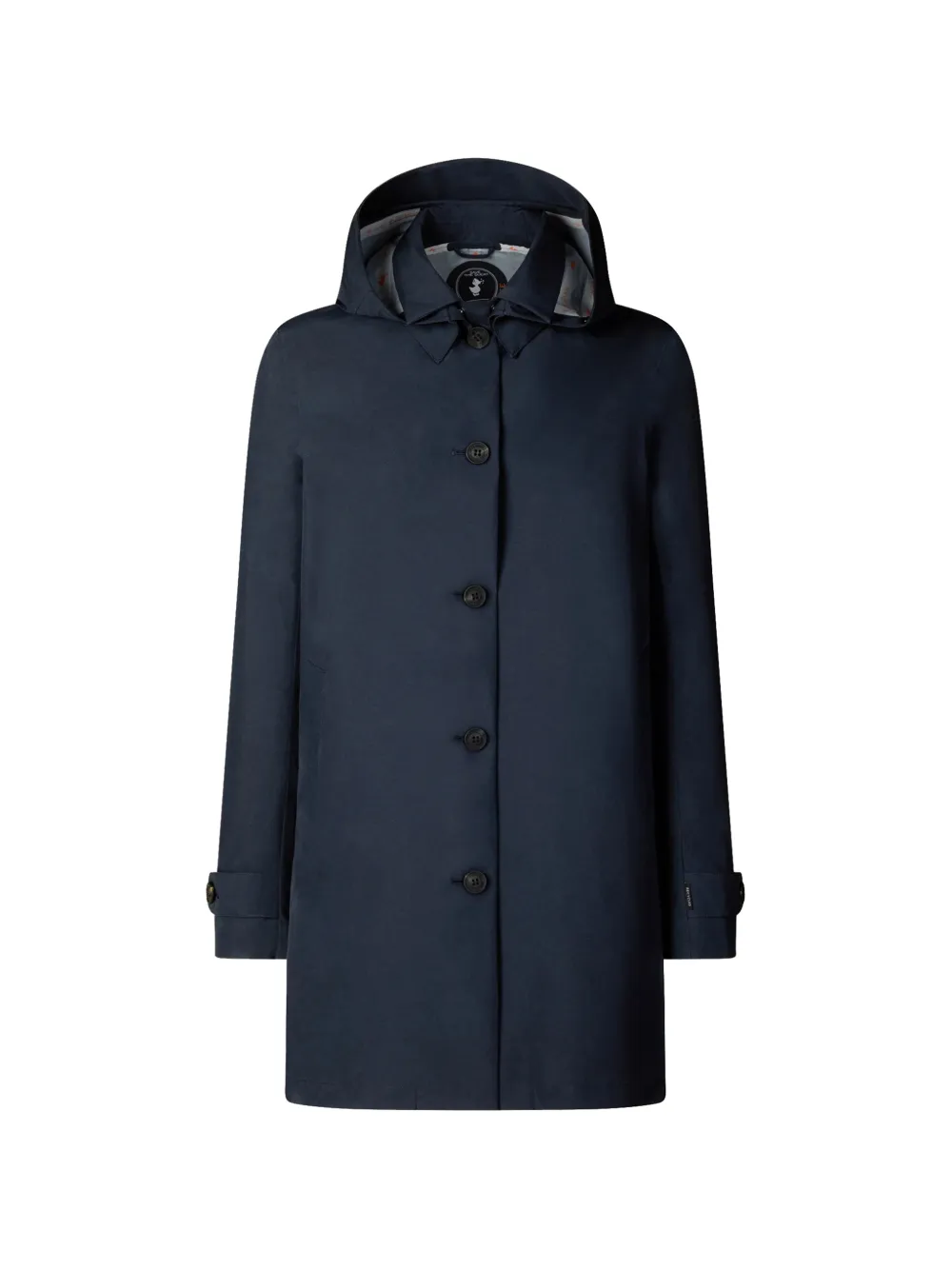 Save The Duck hooded buttoned coat - Blu