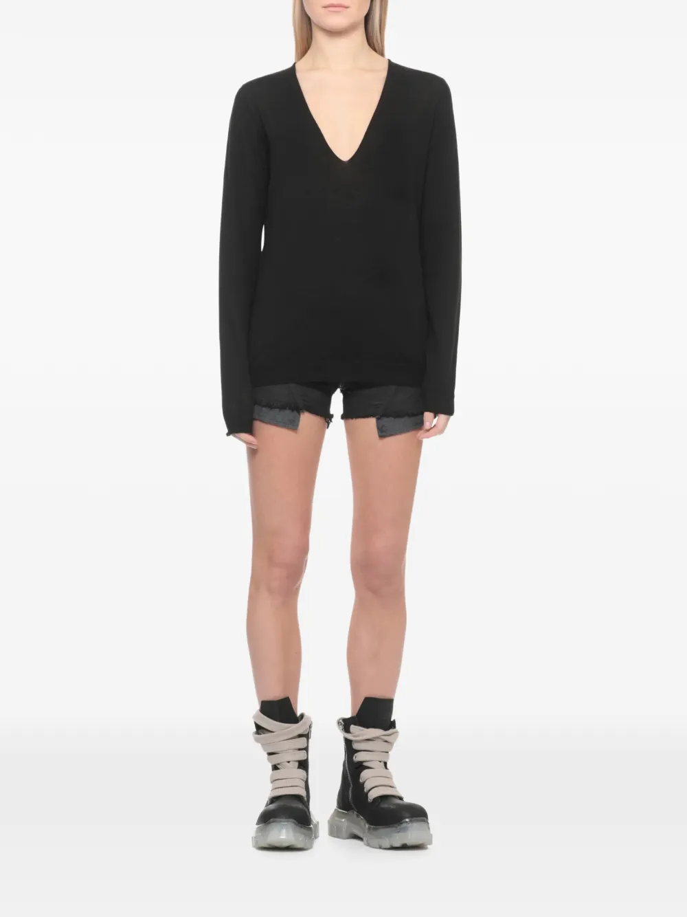 Rick Owens Trui met V-hals Zwart