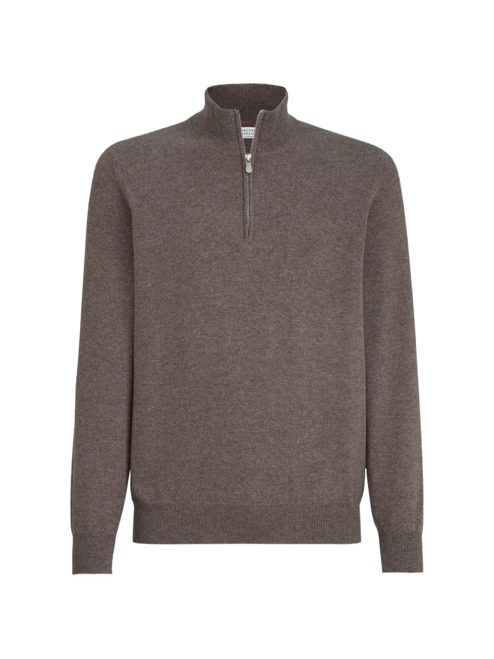Brunello Cucinelli half-zip sweater - Brown
